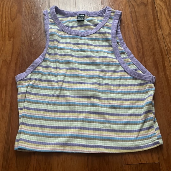 Colorful Cropped Tank Top - Picture 1 of 3
